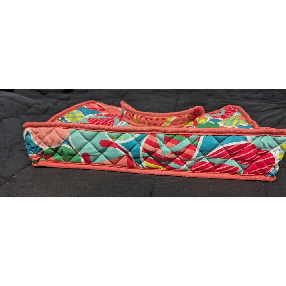 Vibrant Quilted Flip Flop Beach Bag Tote With Pocket Multi-color Large Summer - Picture 6 of 10